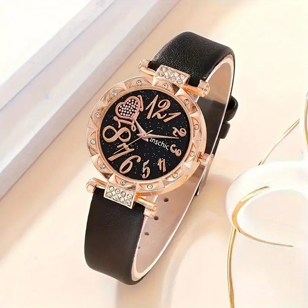 Ensemble de bracelets de montre en acier inoxydable, cadran rond, décor en biscuits, différents JOBracelets, haute précision, décoration de poignet, sans retard, 1 ensemble AI0001 – Image 3