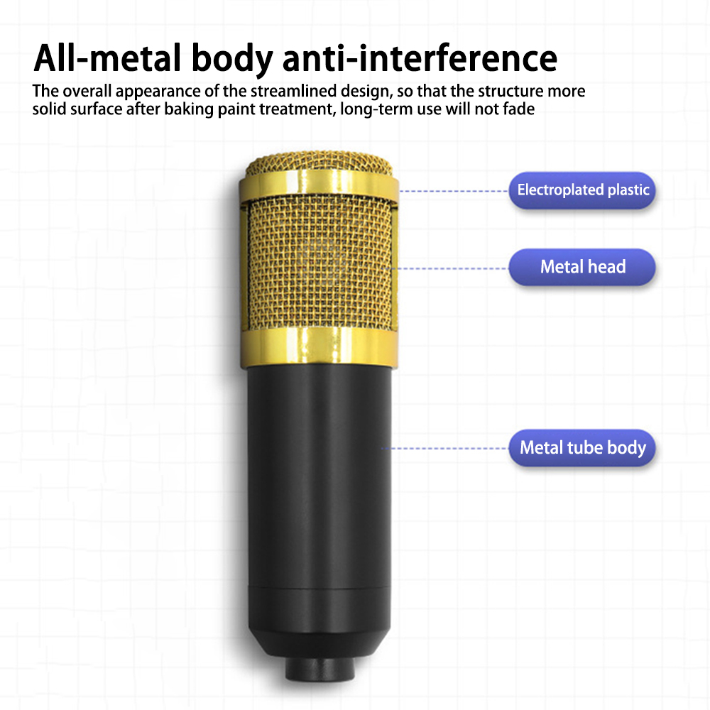 Microphone professionnel sans fil Bluetooth, connexion pour PC, karaoké, studio de diffusion en direct, BM800 AI0001 – Image 5
