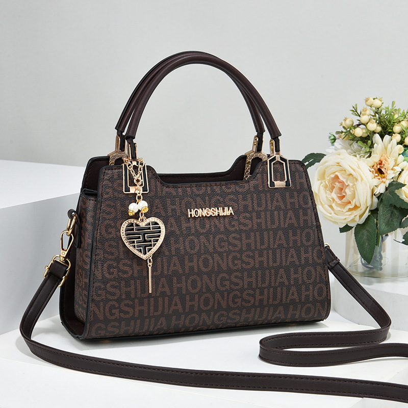 Sac à bandoulière en cuir imprimé lettre classique pour femme, sac à main fourre-tout pour femme, grande capacité, initié au voyage AI0001 – Image 3