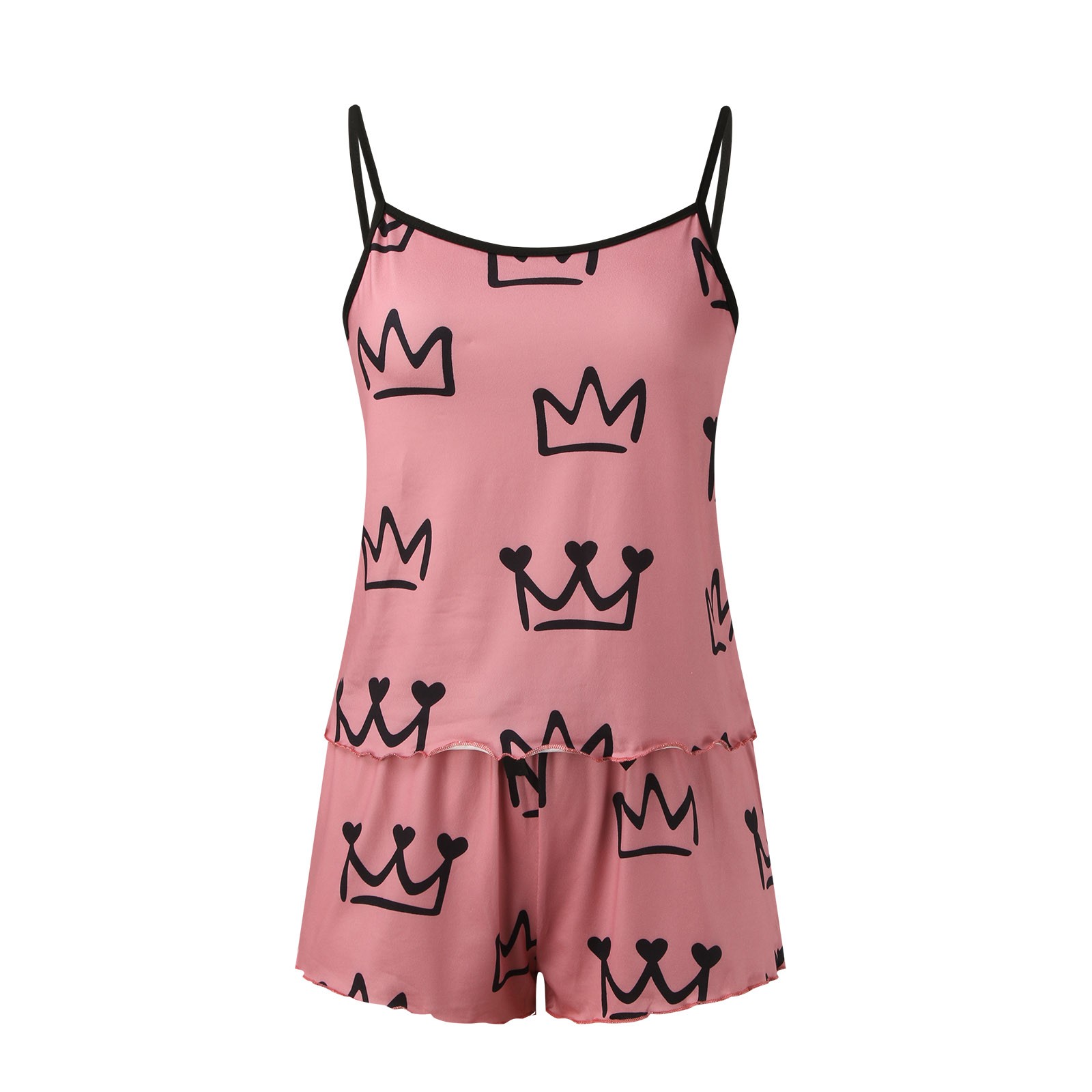 Ensemble de pyjama sexy sans couture pour femme, haut et short trempés de bretelles, chemise de nuit sexy, chemise de nuit monochrome, vêtements d'intérieur, chemise de nuit d'été, grande taille AI0001 – Image 4
