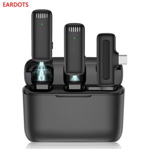 Microphone Lavalier sans fil avec étui de chargement, micro portable, audio, vidéo, statique, iPhone, appareil photo Android, ordinateur portable, micro de jeu en direct AI0001