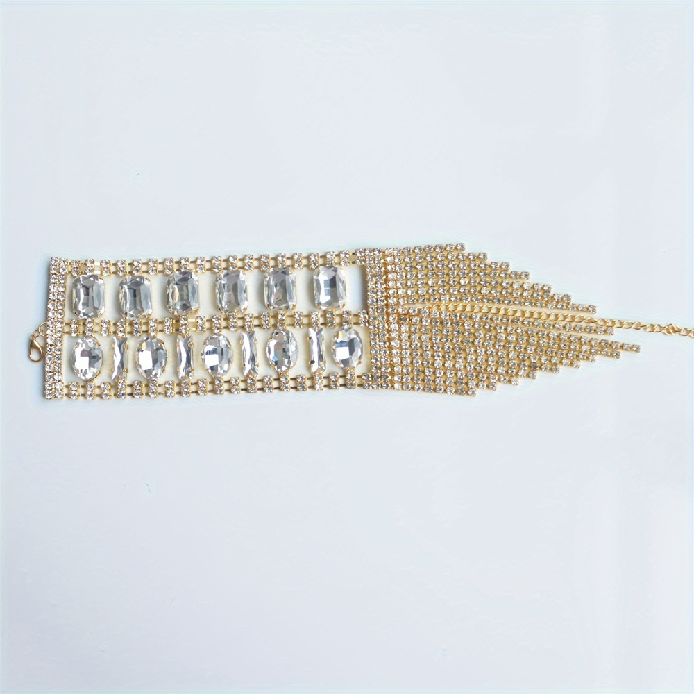 Bracelet en cristal à pampilles de Rotterdam exquises, bijoux personnalisés, soirée en boîte de nuit, boule de biscuits, accessoires de fête, 1 pièce AI0001 – Image 5