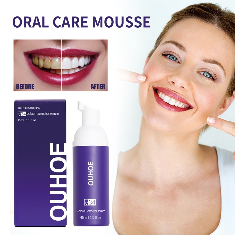 Dentifrice en Mousse V34, 45ml, pour Blanchiment des Dents, Jaune, Remodelé, SAF, Hygiène Buccale, 2024 AI0001 – Image 7