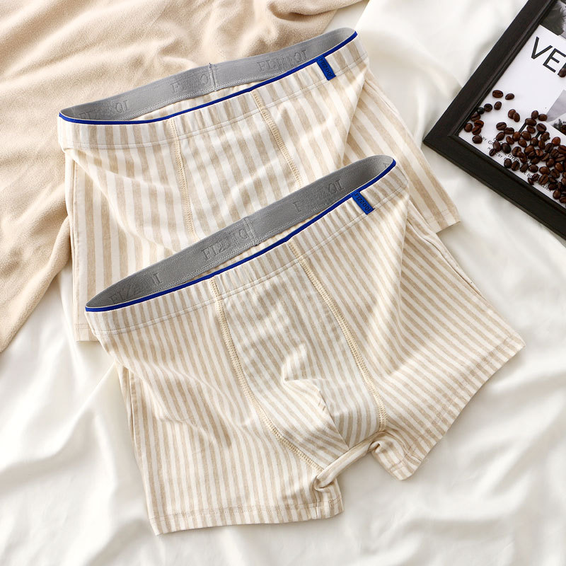 Coton Boxer Shorts Hommes Culottes Rayures zones me Slip BoxerGoals Sous-Vêtements pour Homme Doux Sexy Hommes Boxer L-3XL AI0001