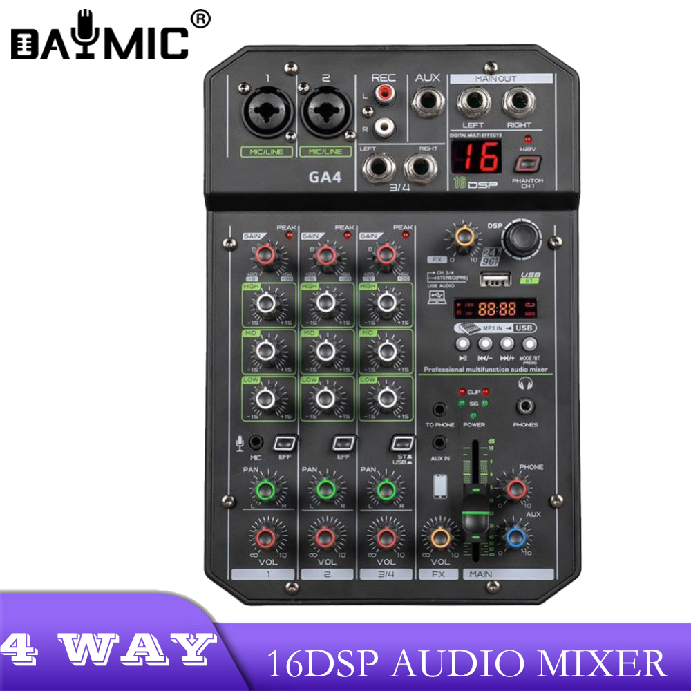 Centre commercial professionnel avec connexion sans fil statique, interface audio PC, effet 16 DSP, 4 canaux AI0001