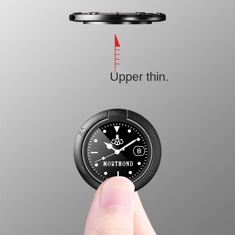 Anneau de support universel rotatif à 360 degrés pour téléphone portable, horloge noire, tout en métal, accessoires de téléphone AI0001 – Image 4