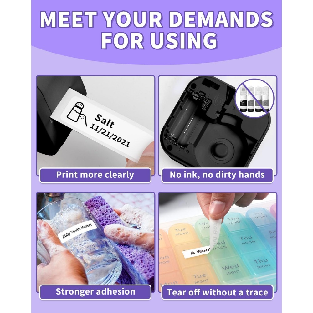 Phomemo-Imprimante d'étiquettes thermiques sans encre, étiqueteuse Q30, mini autocollant, Bluetooth, portable, déterminer la petite étiqueteuse pour le bureau d'affaires AI0001 – Image 3