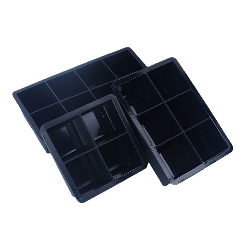Moule à glaçons en silicone avec couvercle, moule à glaçons en silicone, grand moule carré, moule à glaçons bricolage, monde en silicone, grille 4, grille 6/8 AI0001 – Image 4