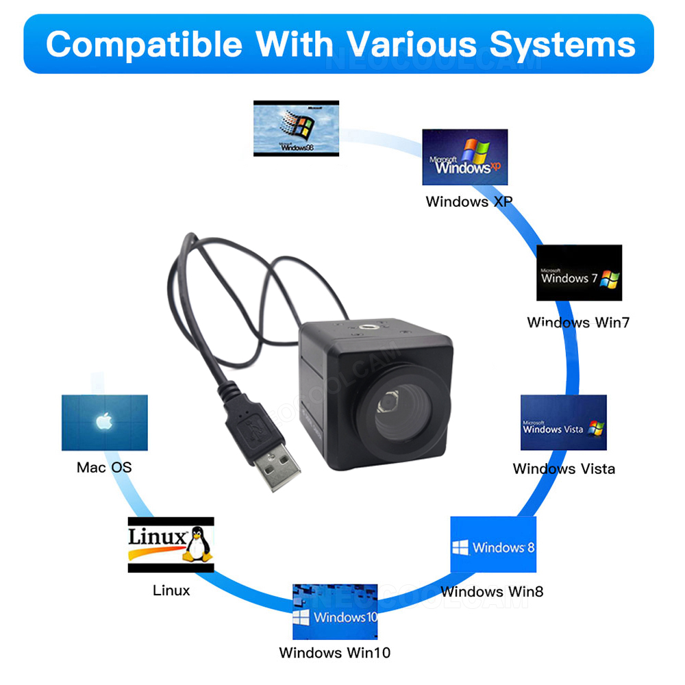 Webcam industrielle 4K, 8MP, autofocus, USB, mini caméra, capteur IMX179, OTG, UVC, Plug and Play, pour réunion, numérisation de documents AI0001 – Image 4