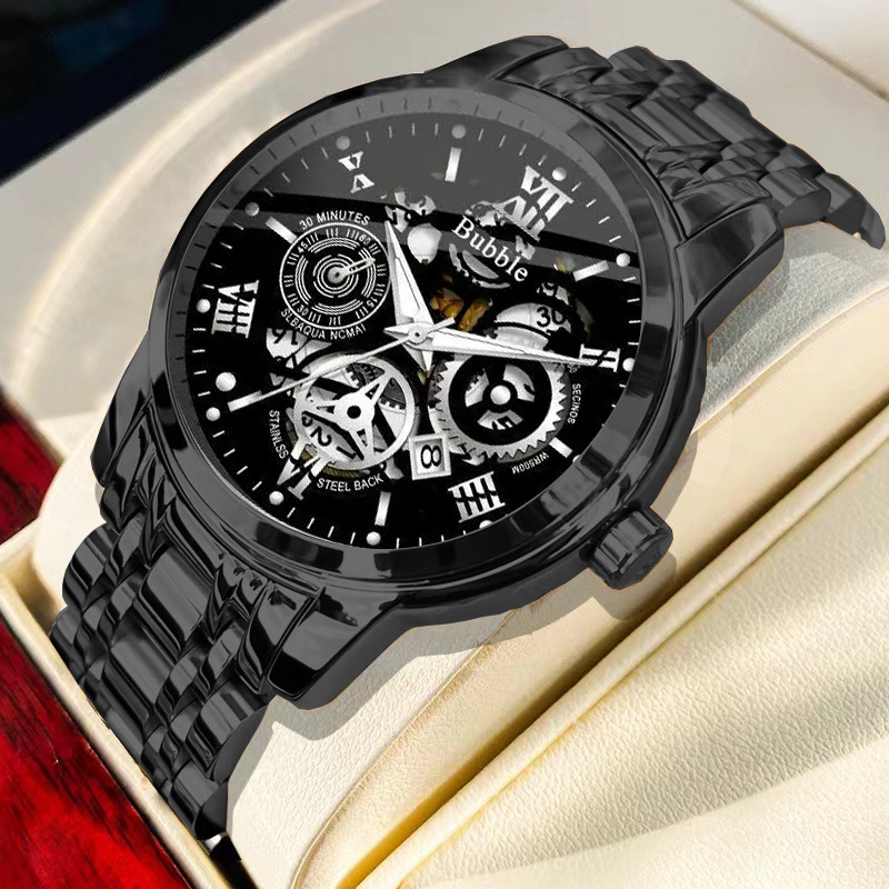 UTHAI-Montre-bracelet à quartz pour homme, léger, haut de gamme, luxe, polyvalent, étanche, creux romain, horloge masculine AI0001 – Image 4
