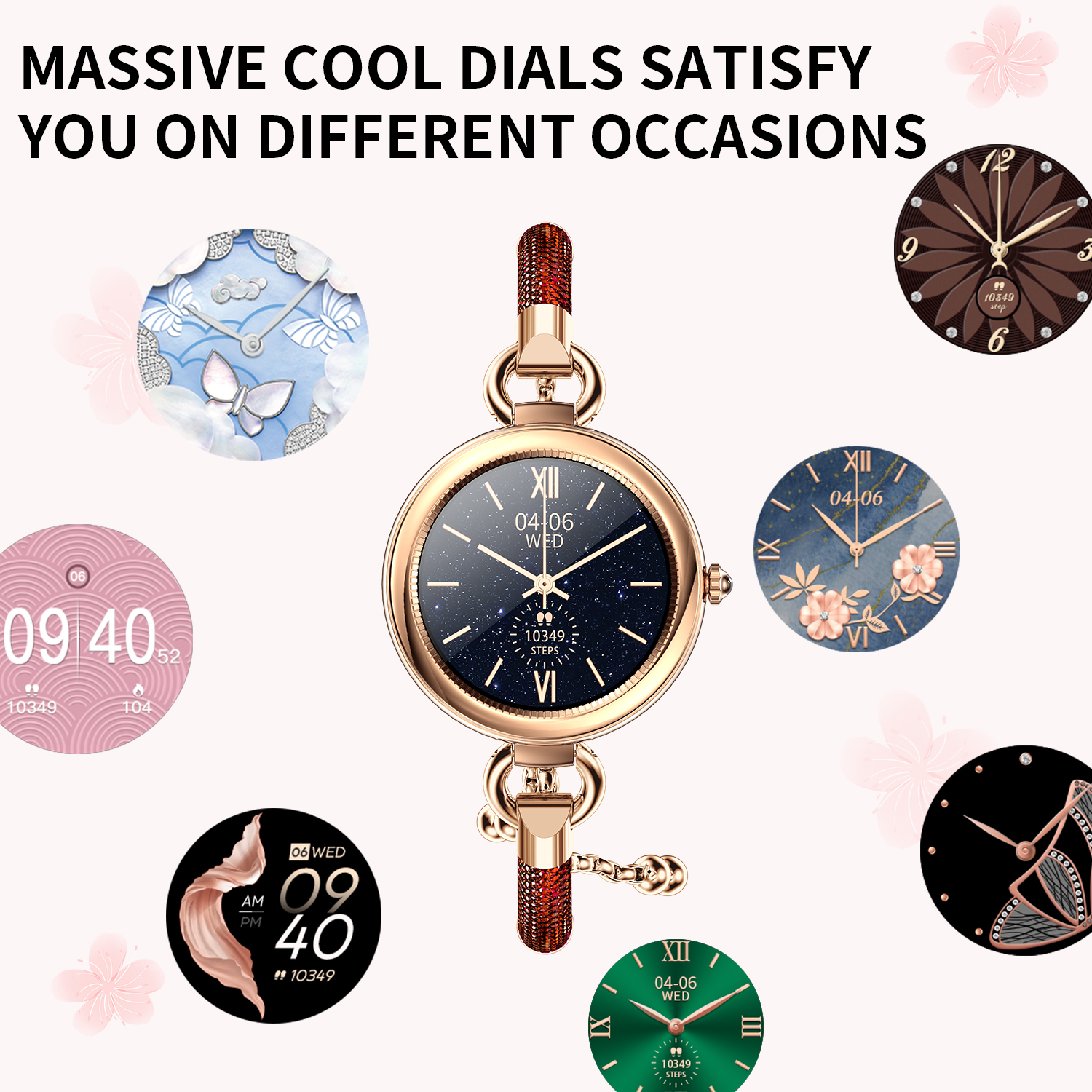 MISTEP-Montre intelligente de luxe pour femme, montre-bracelet étanche, bracelet en diamant biscuits, mode féminine AI0001 – Image 6