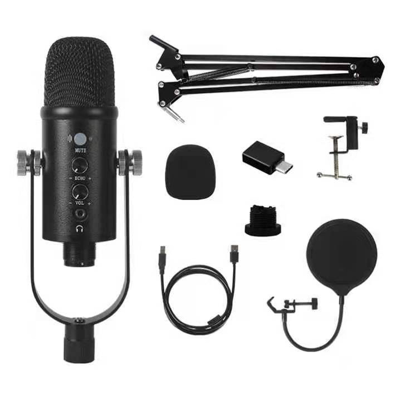 Microphone USB à condensateur cardioïde, support de Microphone Portable pour joueur, ensemble de plusieurs Kits de Studio, diffusion en direct, pas cher AI0001 – Image 3
