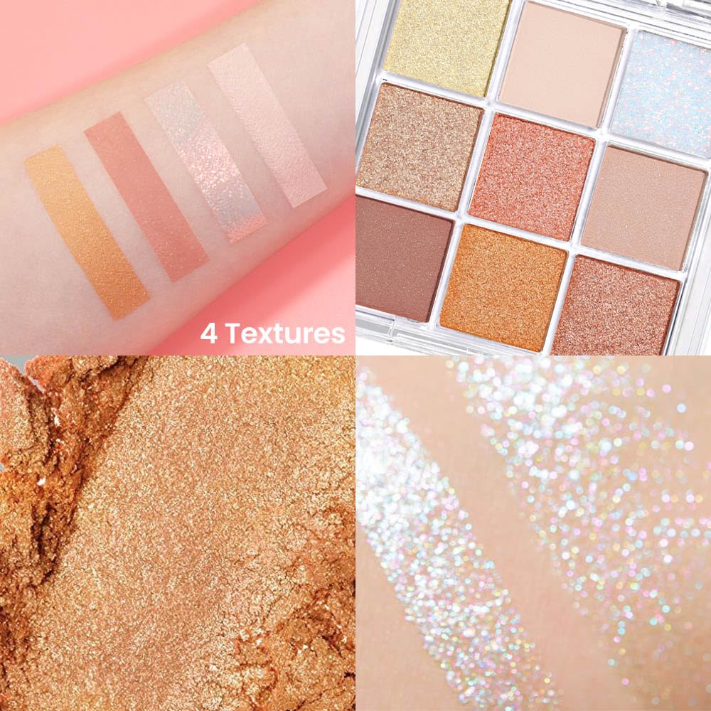 Palette de fards à barrage pigmentés, ombre à barrage longue durée, imperméable, miroitement, paillettes, maquillage, 402 AI0001 – Image 5