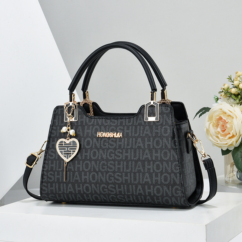 Sac à bandoulière en cuir imprimé lettre classique pour femme, sac à main fourre-tout pour femme, grande capacité, initié au voyage AI0001 – Image 6
