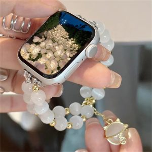 Bracelet en métal œil de chat pour Apple Watch, bijoux de luxe pour femme, bracelet iWatch 5 4 SE, 44, 42mm, 38mm, 40mm, 49mm, 9mm, 8mm, 7mm, 41mm, 45mm, 6 AI0001