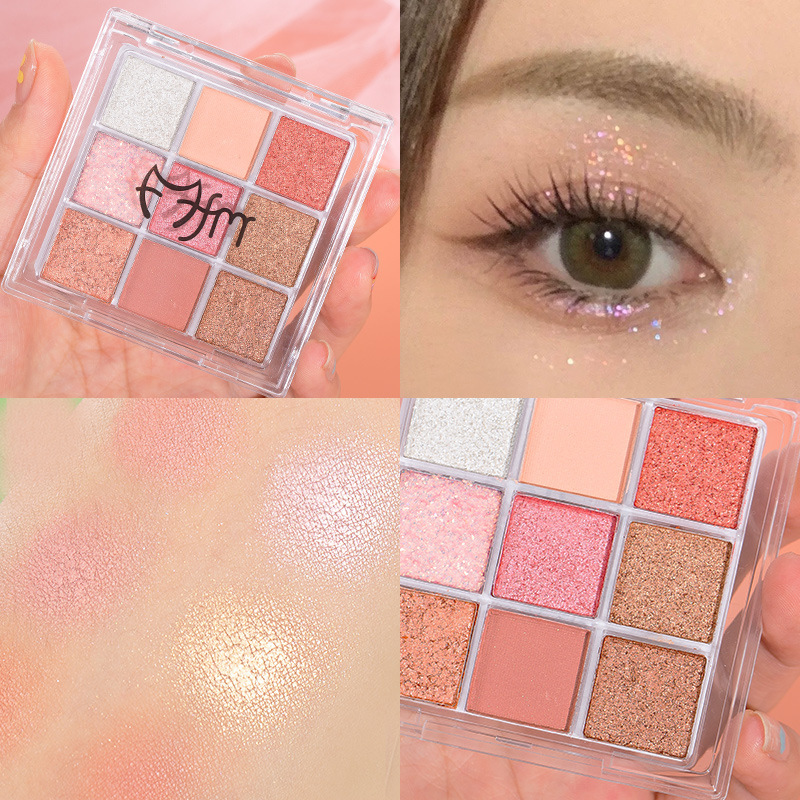 Palette de fards à barrage pigmentés, ombre à barrage longue durée, imperméable, miroitement, paillettes, maquillage, 402 AI0001 – Image 2