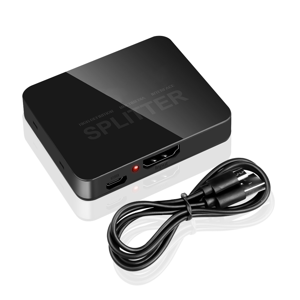 Répartiteur HDMI 1x2 4K, commutateur HDMI 1 entrée 2 sorties, distributeur vidéo, amplificateur, affichage pour touristes, boîtier HDTV, moniteur PC, budgétaire, ordinateur portable AI0001 – Image 2