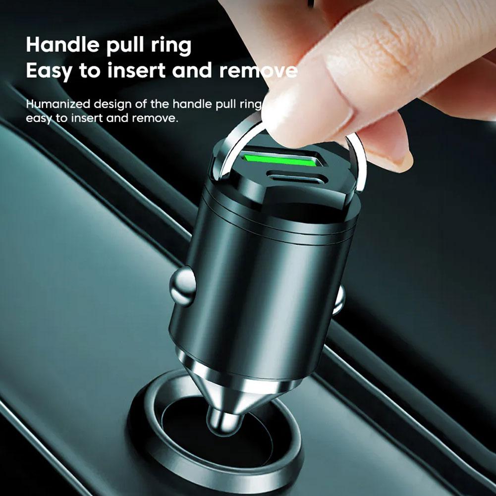 Chargeur de voiture super rapide, chargement de voiture PD, siège GNE, interrupteur allume-cigare Laguna, métal, nervure invisible, 100W AI0001 – Image 5