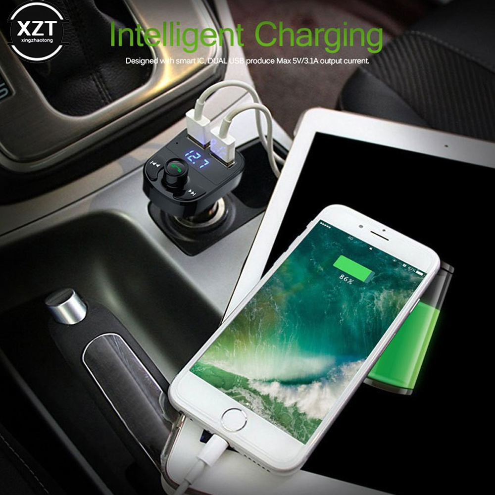 X8-Récepteur MP3 sans fil Bluetooth pour voiture, transmetteur mains libres pour touristes, chargeur USB 2.l'autorisation, allume-cigare Laguna, carte FM TF, disque U AI0001 – Image 6