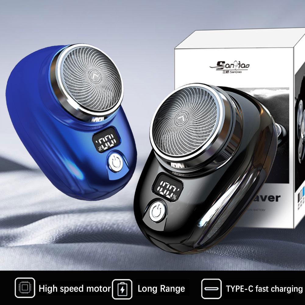 Mini rasoir électrique pour hommes, rasoir monté sur véhicule avec affichage numérique, lavable, sans fil, poche de voyage, visage, tondeuse à barbe AI0001 – Image 6