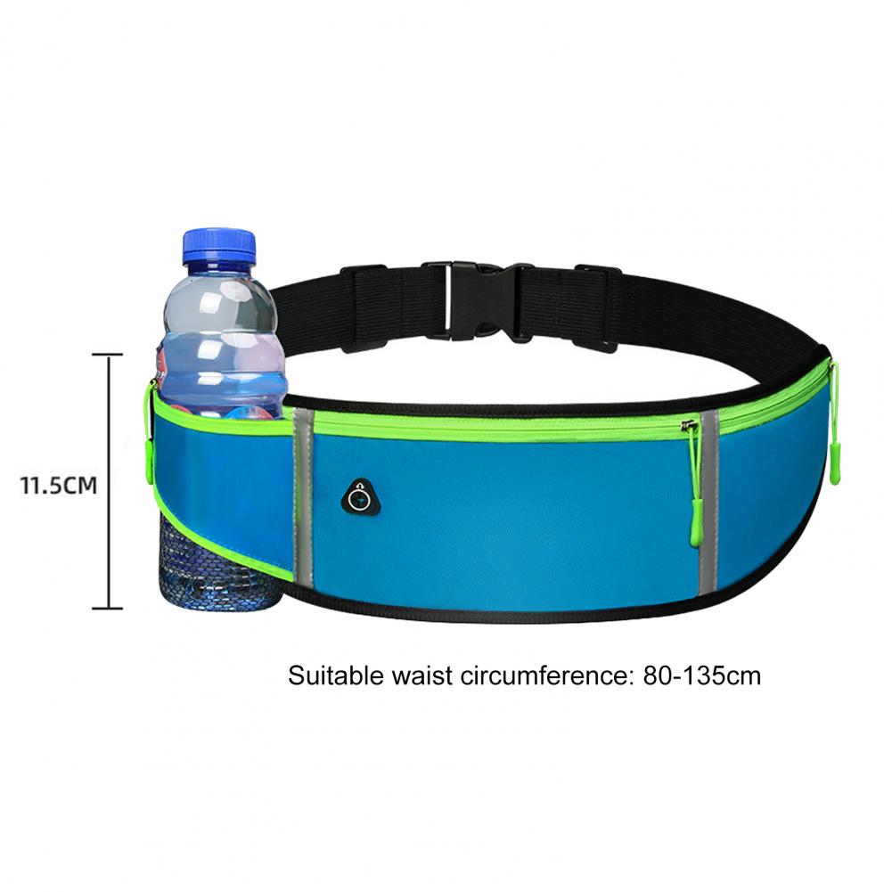 Sac banane de sport étanche avec porte-bouteille d'eau, 3 poches, sangle réglable, ceinture de course, accessoires de sport AI0001 – Image 2