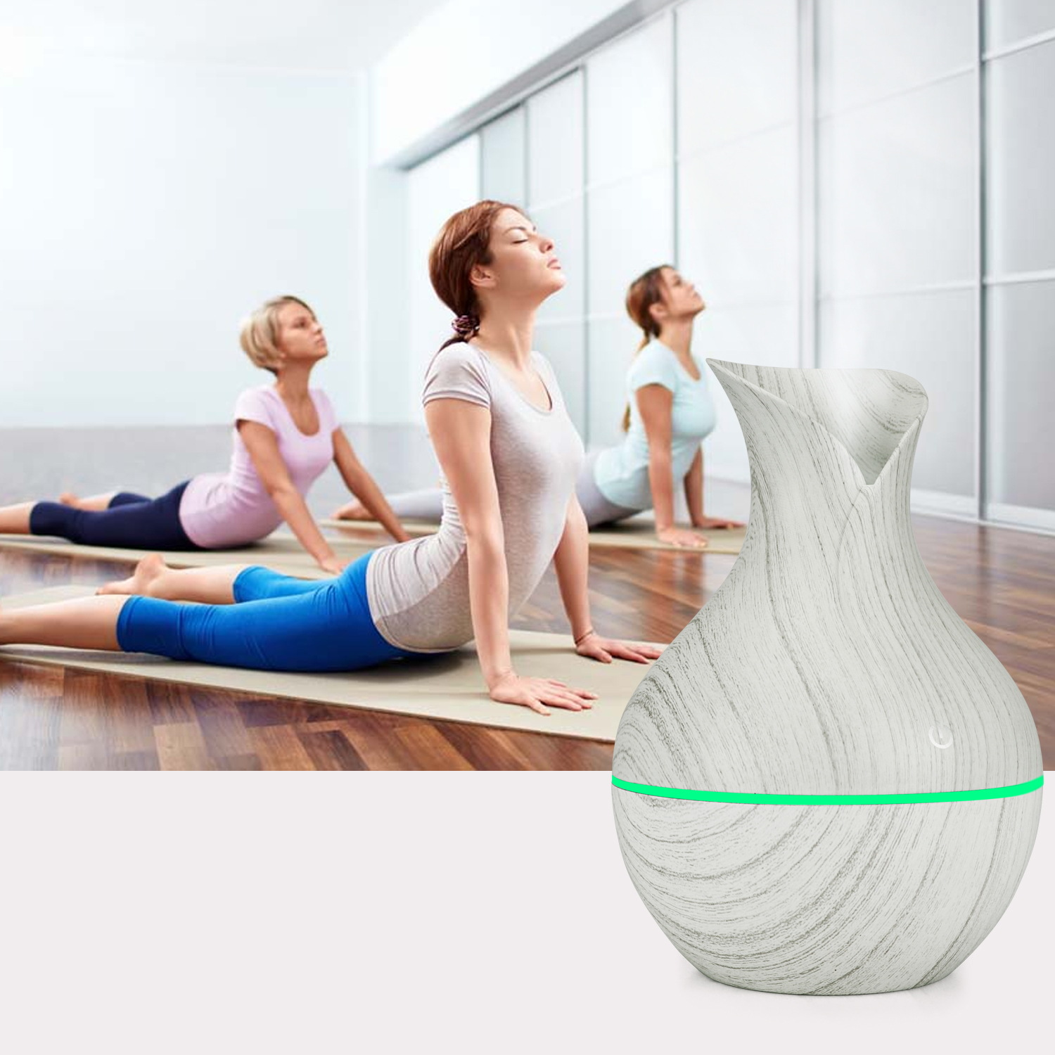 Mini humidificateur d'air avec lumière colorée, diffuseur d'huiles essentielles, brumisateur USB, maison, bureau, voiture, 200ml AI0001 – Image 2