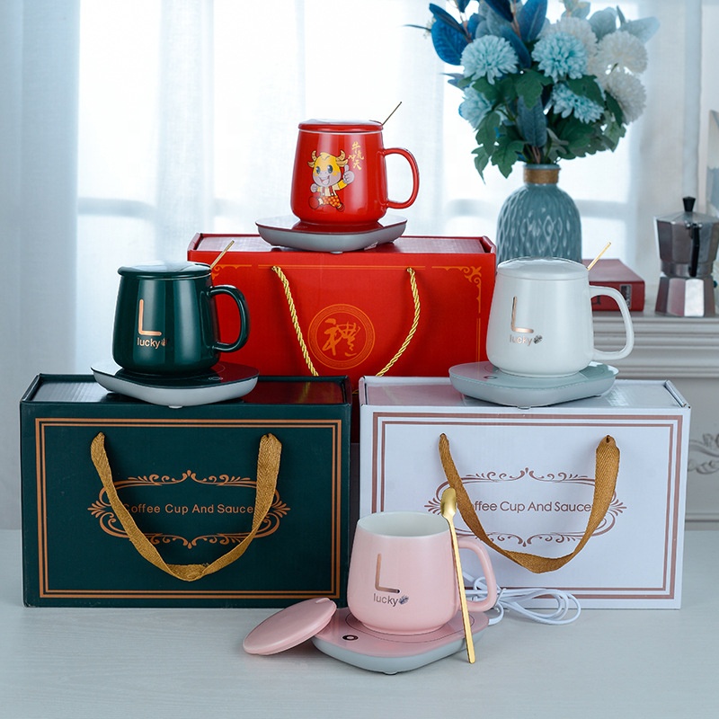 Chauffe-tasse électrique avec chargeur sans fil, tasse chauffante, contrôle de la température, 55 tasses, cadeau, nouveau style AI0001 – Image 4