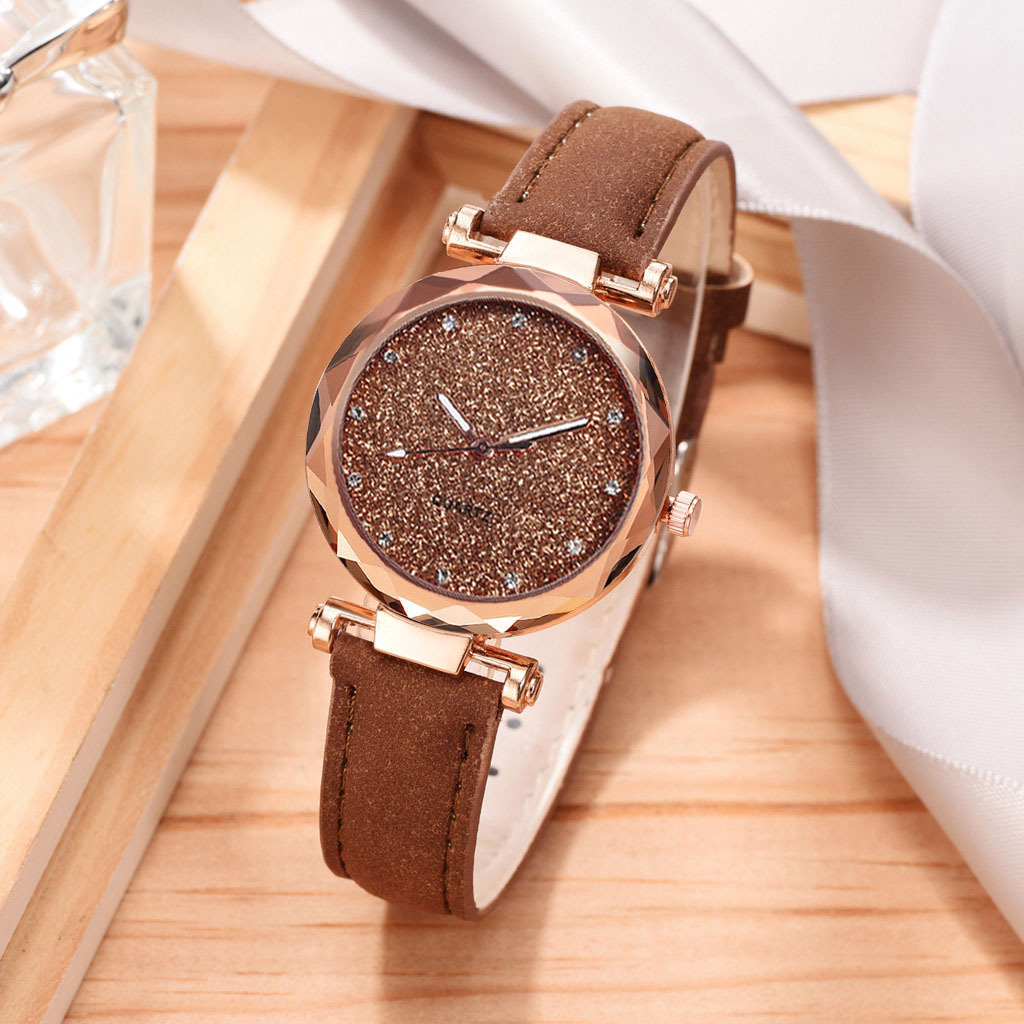 Montre de luxe à quartz pour femmes, bracelet en cuir, à la mode AI0001 – Image 3