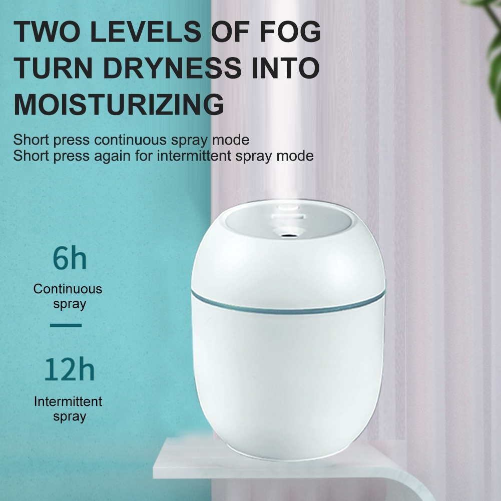 Humidificateur d'air portable USB, diffuseur d'huiles essentielles, 2 modes, arrêt automatique avec lumière LED, brumisateur pour la maison et la voiture, vapeur pour le visage, 250ml AI0001 – Image 3