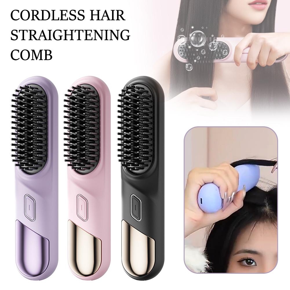 Peigne sans fil pour cheveux raides, Ion négatif, Portable, Soins capillaires, Coiffure, Rapide, Rechargeable, Outils de beauté AI0001 – Image 2