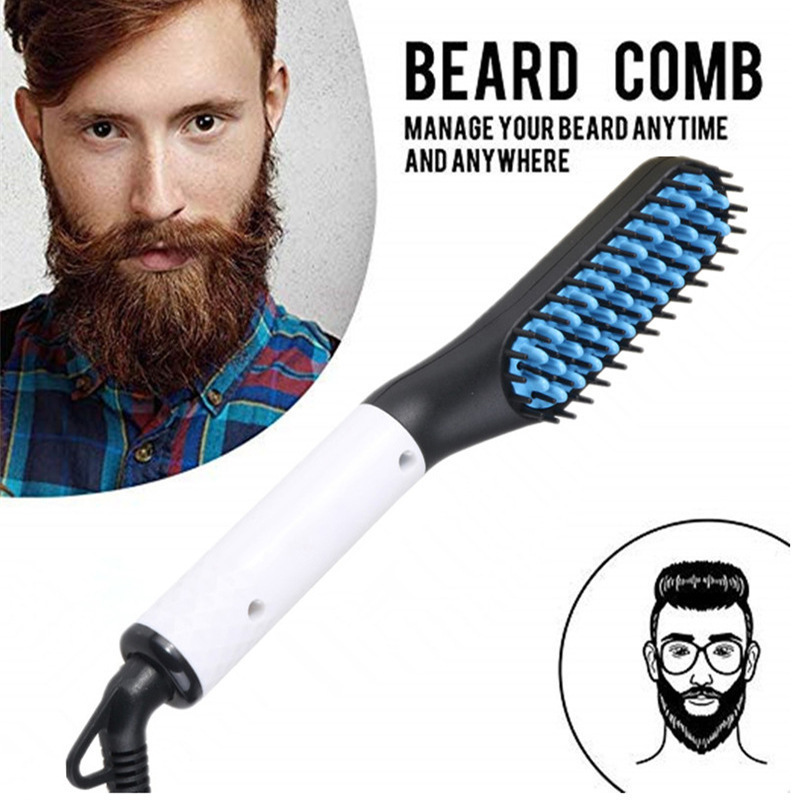 Peigne à lisser multifonctionnel pour barbe d'homme, brosse à cheveux à chauffage rapide, outils de coiffage professionnels AI0001 – Image 6