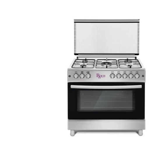 CUISINIERE ELECTRIQUE ROCH 5 FEUX 90X60 INOX F6S04E L EZ00500