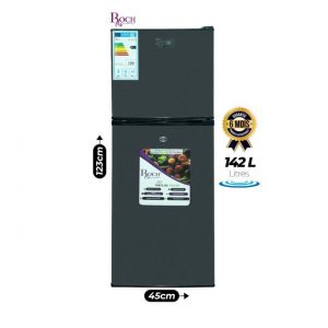 Réfrigérateur double battant - Roch RFR-175DT-W - 142 Litres - Gris Foncé - EZ00224