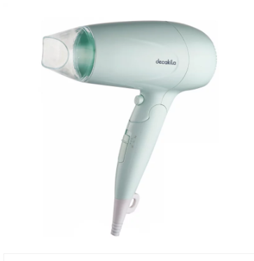 Sèche-Cheveux DECAKILA KEHS007W Poignée Pliable 1600W HG00343