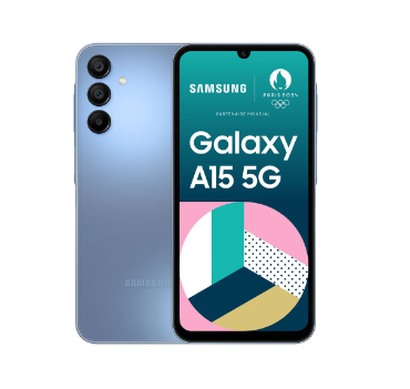 Smartphone Samsung Galaxy A15 6,5" 5G Double nano SIM 128 Go Bleu AD00338