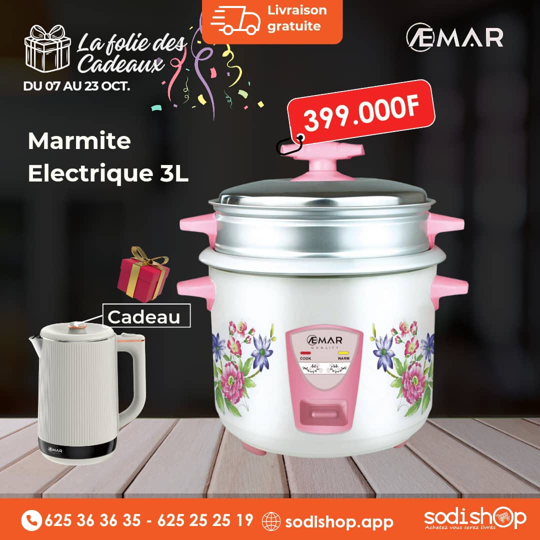 Spécial Promo - Marmite Electrique SIMPLE AEMAR 3L + Bouillard Electrique Offert HM00038