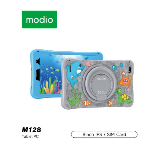 Tablette Educative Pour enfant Modio m128, 8", 256GB, 6GB Ram,5G LTE, Dual Camera silver AD00338