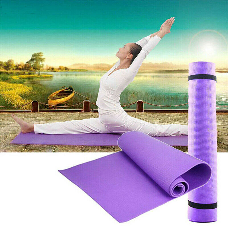 Grand tapis de Yoga antidérapant, épais, en mousse, pour exercices, Fitness, Pilates, méditation, 173x60x0.6cm AI0001 – Image 7