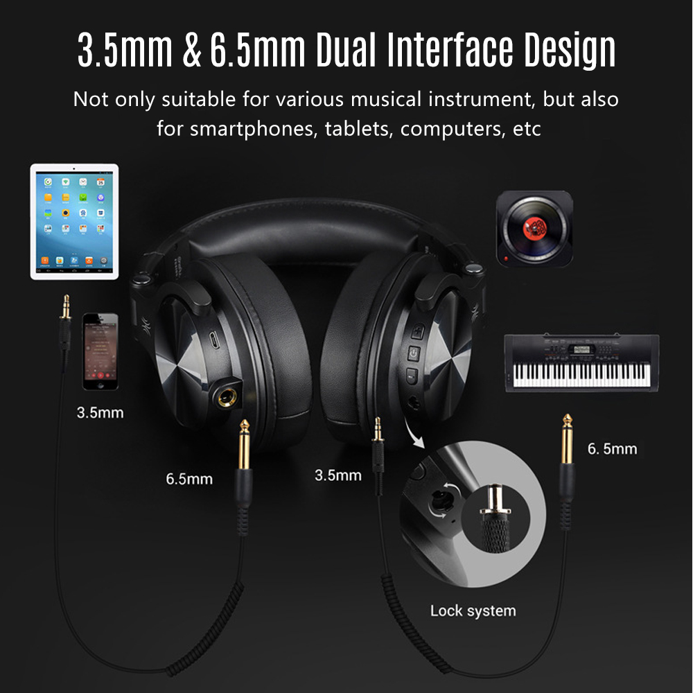 Moniteur d'instruments de musique sans fil et filaire, casque d'écoute avec câbles Audio de 3.5mm et 6.5mm, pour Piano et guitare électrique AI0001 – Image 2