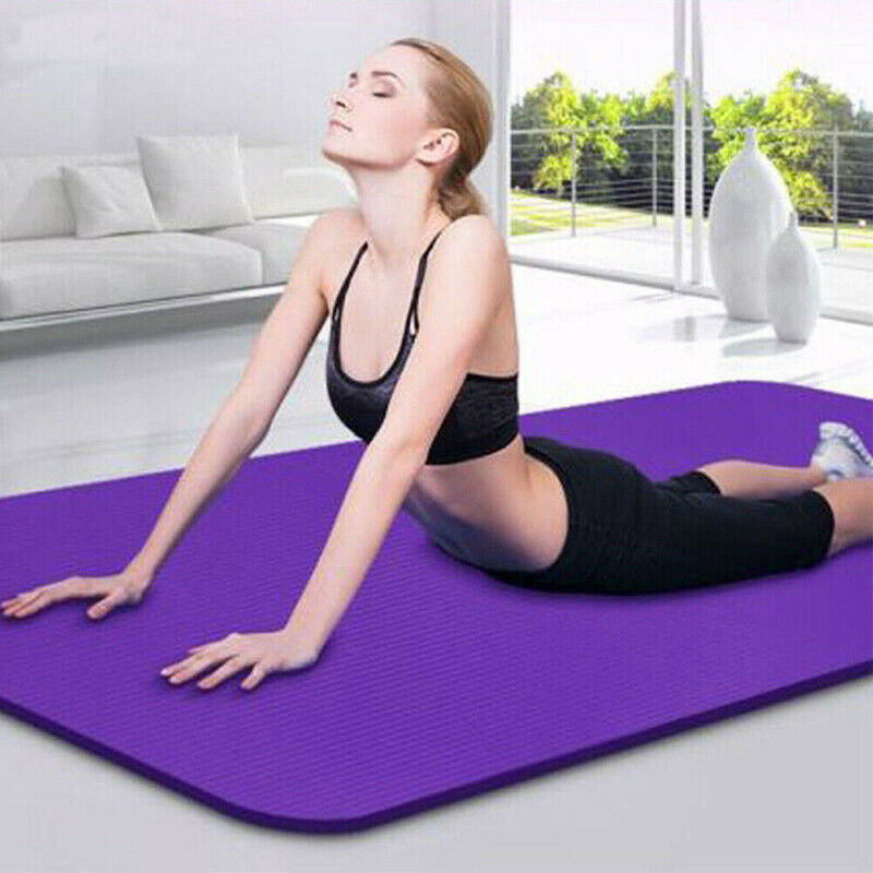 Grand tapis de Yoga antidérapant, épais, en mousse, pour exercices, Fitness, Pilates, méditation, 173x60x0.6cm AI0001 – Image 4