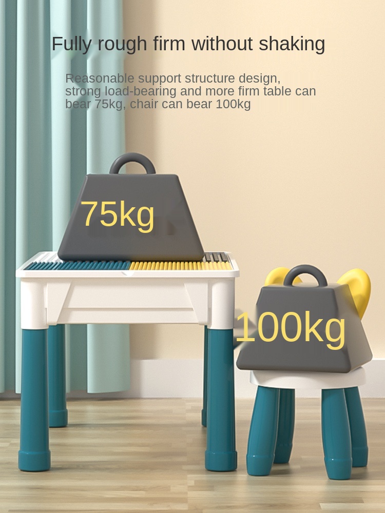 Blocs de construction, jouets à grosses particules, Table de construction multifonctionnelle pour garçons et filles, Intelligence assemblée AI0001 – Image 2