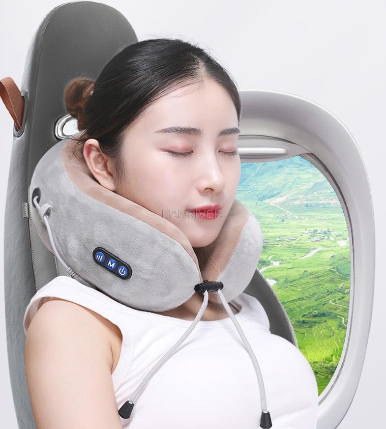 Masseur électrique pour le cou, forme de U, oreiller multifonction portable, pour masser et détendre les épaules et les cervicales, à l'extérieur, chez soi ou en voiture AI0001