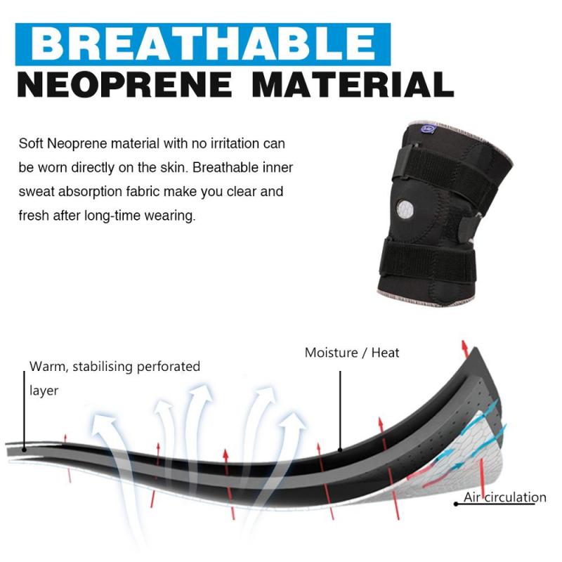 Genouillères réglables et respirantes, 1 pièce, genouillère de Fitness, stabilisateur de rotule, protège-genoux pour le sport AI0001 – Image 3