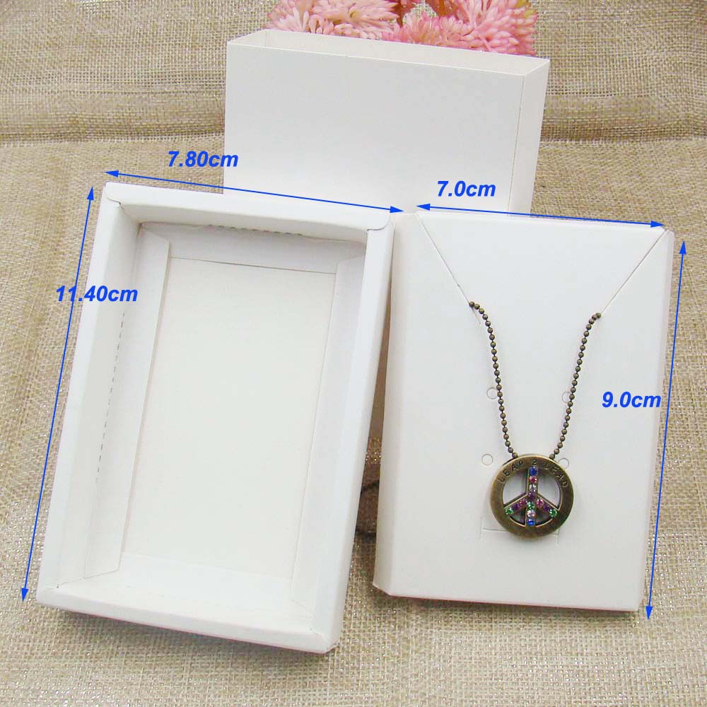 Coffrets cadeaux en carton pour la présidence, présentoir d'emballage de bijoux, colliers, boucles d'oreilles, pendentif, 4 couleurs, 12 pièces, 11,5x8x2.0cm AI0001 – Image 6