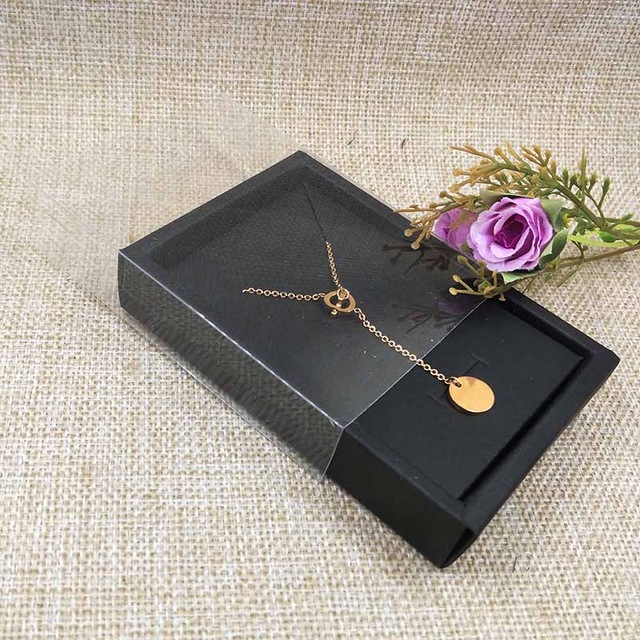 Coffrets cadeaux en carton pour la présidence, présentoir d'emballage de bijoux, colliers, boucles d'oreilles, pendentif, 4 couleurs, 12 pièces, 11,5x8x2.0cm AI0001 – Image 2