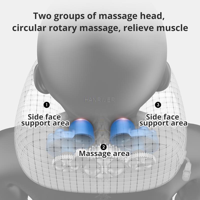 Masseur électrique pour le cou, forme de U, oreiller multifonction portable, pour masser et détendre les épaules et les cervicales, à l'extérieur, chez soi ou en voiture AI0001 – Image 6
