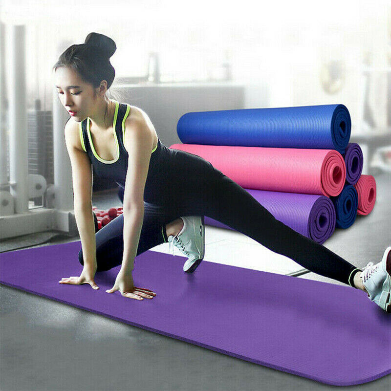 Grand tapis de Yoga antidérapant, épais, en mousse, pour exercices, Fitness, Pilates, méditation, 173x60x0.6cm AI0001 – Image 5