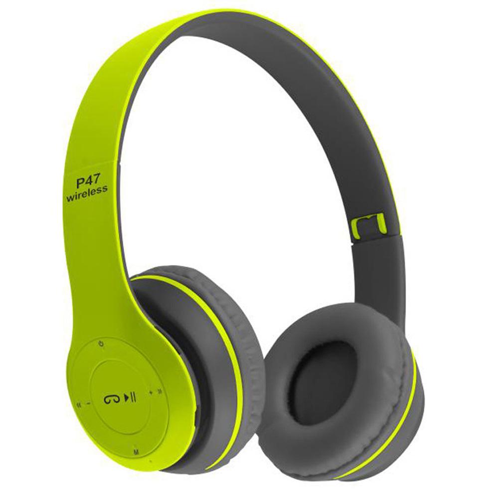 Casque sans fil P47 compatible Bluetooth 5.0, casque pliable, écouteurs HiFi, prend en charge les basses, casque stéréo avec microphone AI0001