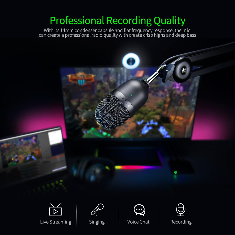 Mini microphone USB Razer Seiren, condensateur ultra-spirit, micro streaming, nouveau AI0001 – Image 2
