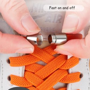 Fermeture de Lacets en Métal Alliage, Chaussure sans Laçage, Sneakers, Plat, Rapide, Bandes Élastiques, Enfants et Adultes AI0001